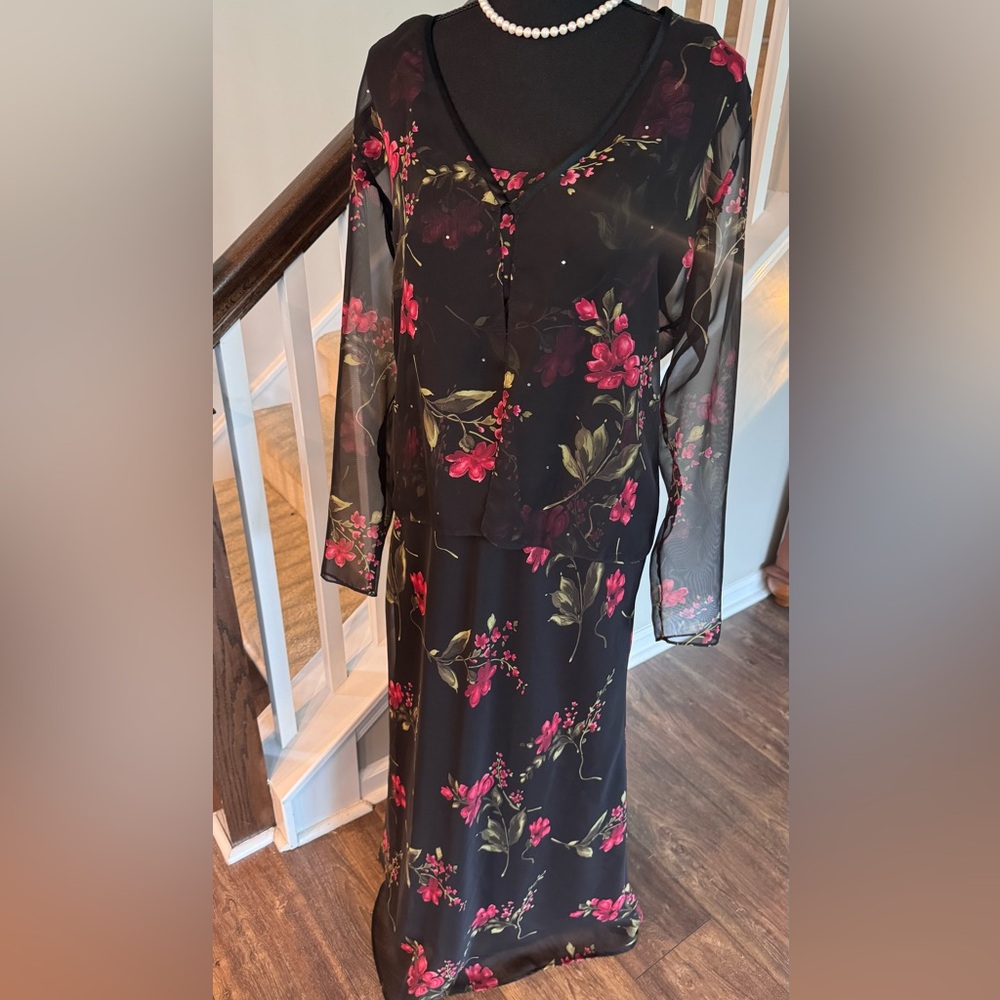 Patra, Dress with Sheer Jacket (Size 8)